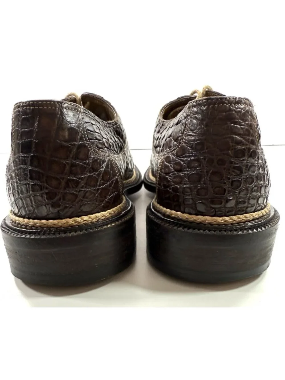 Vintage Cole Haan Genuine Crocodile Oxford Dress Shoes Size 10.5 D Made In Italy